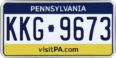 PA license plate KKG9673