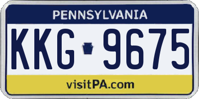 PA license plate KKG9675