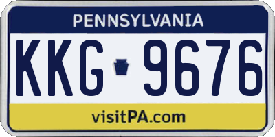 PA license plate KKG9676
