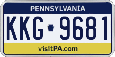 PA license plate KKG9681