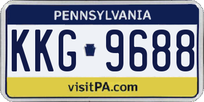 PA license plate KKG9688