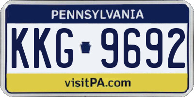PA license plate KKG9692