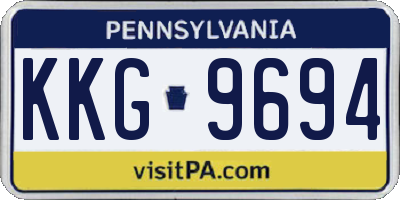 PA license plate KKG9694