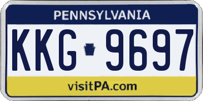 PA license plate KKG9697