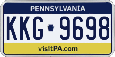 PA license plate KKG9698