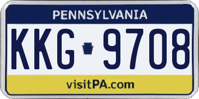 PA license plate KKG9708