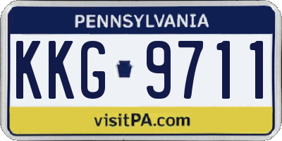 PA license plate KKG9711