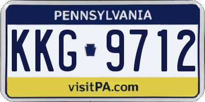 PA license plate KKG9712