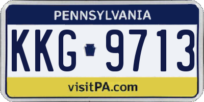 PA license plate KKG9713