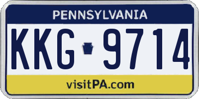 PA license plate KKG9714