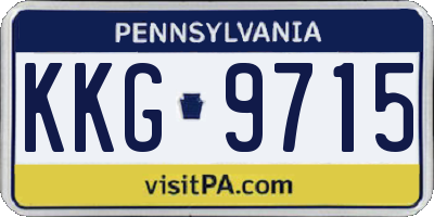 PA license plate KKG9715