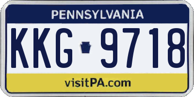 PA license plate KKG9718