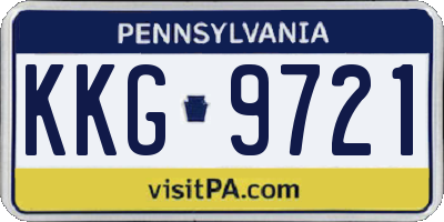 PA license plate KKG9721