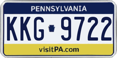 PA license plate KKG9722