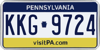 PA license plate KKG9724