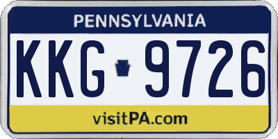 PA license plate KKG9726