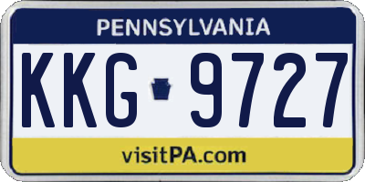 PA license plate KKG9727
