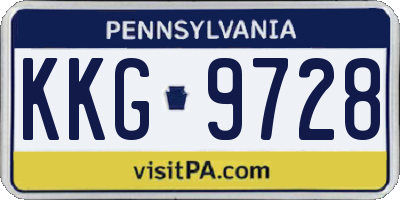 PA license plate KKG9728