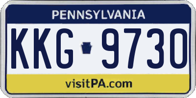 PA license plate KKG9730