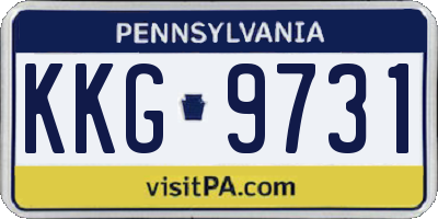 PA license plate KKG9731