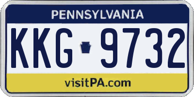 PA license plate KKG9732