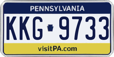 PA license plate KKG9733