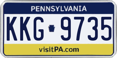 PA license plate KKG9735