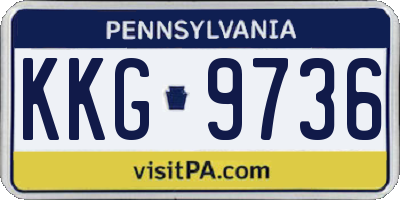 PA license plate KKG9736