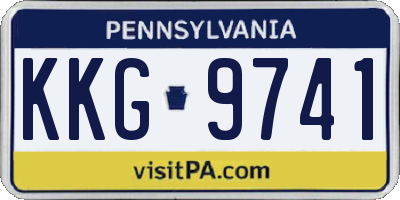 PA license plate KKG9741