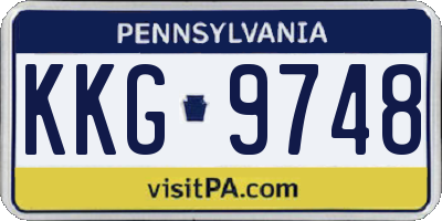 PA license plate KKG9748