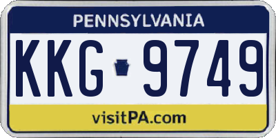 PA license plate KKG9749