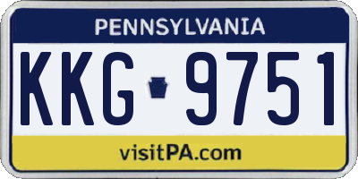 PA license plate KKG9751