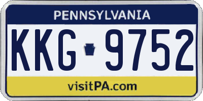 PA license plate KKG9752