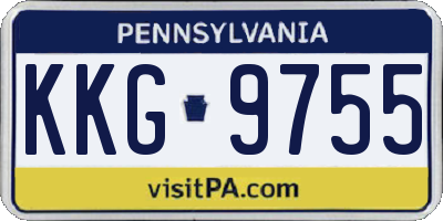PA license plate KKG9755