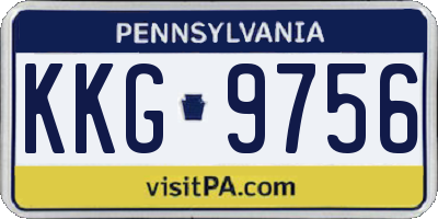 PA license plate KKG9756
