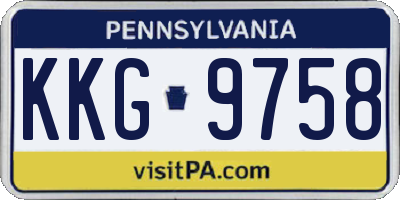 PA license plate KKG9758