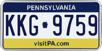 PA license plate KKG9759