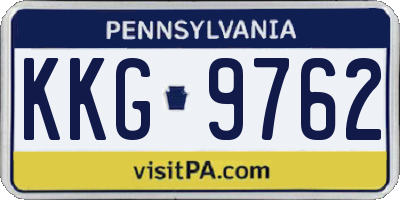 PA license plate KKG9762
