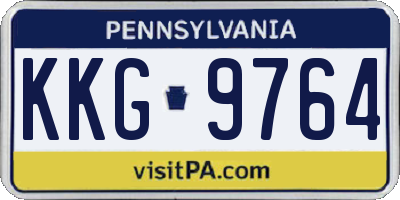 PA license plate KKG9764