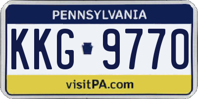 PA license plate KKG9770