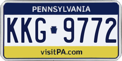 PA license plate KKG9772