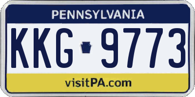 PA license plate KKG9773