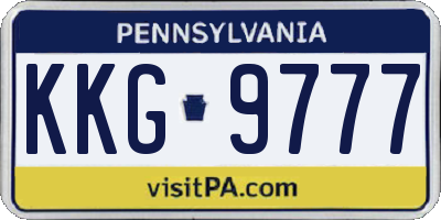 PA license plate KKG9777