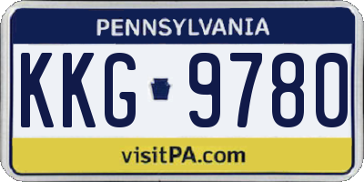 PA license plate KKG9780