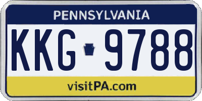 PA license plate KKG9788