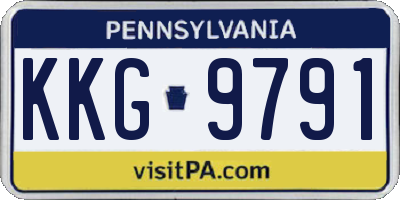 PA license plate KKG9791