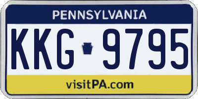 PA license plate KKG9795