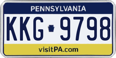 PA license plate KKG9798