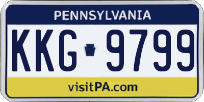 PA license plate KKG9799