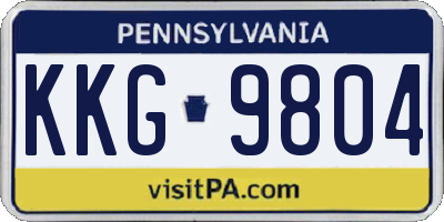 PA license plate KKG9804